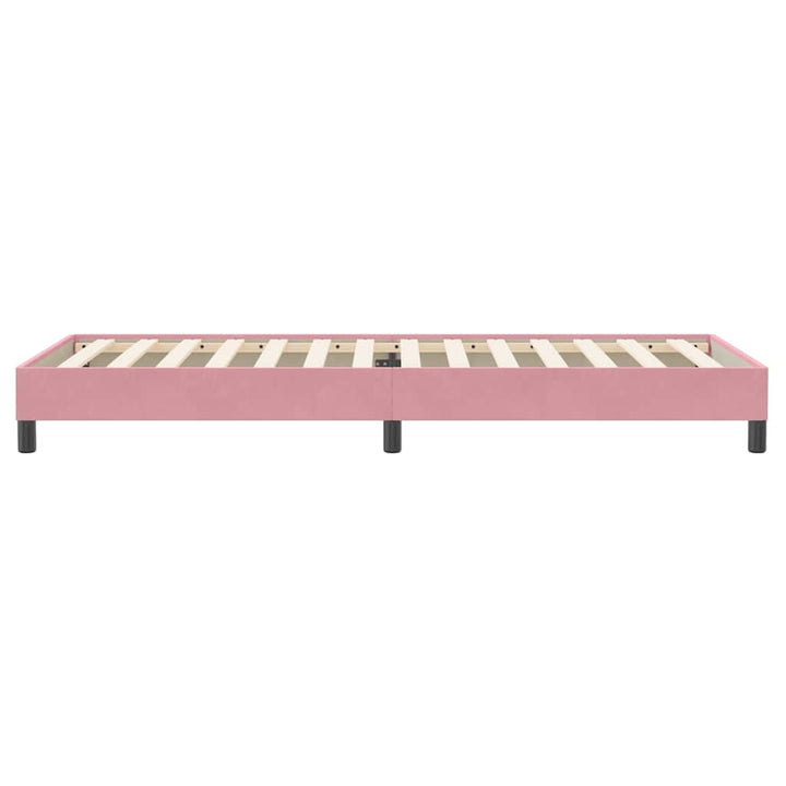 kontinentalseng uden madras 100x220 cm fløjl lyserød