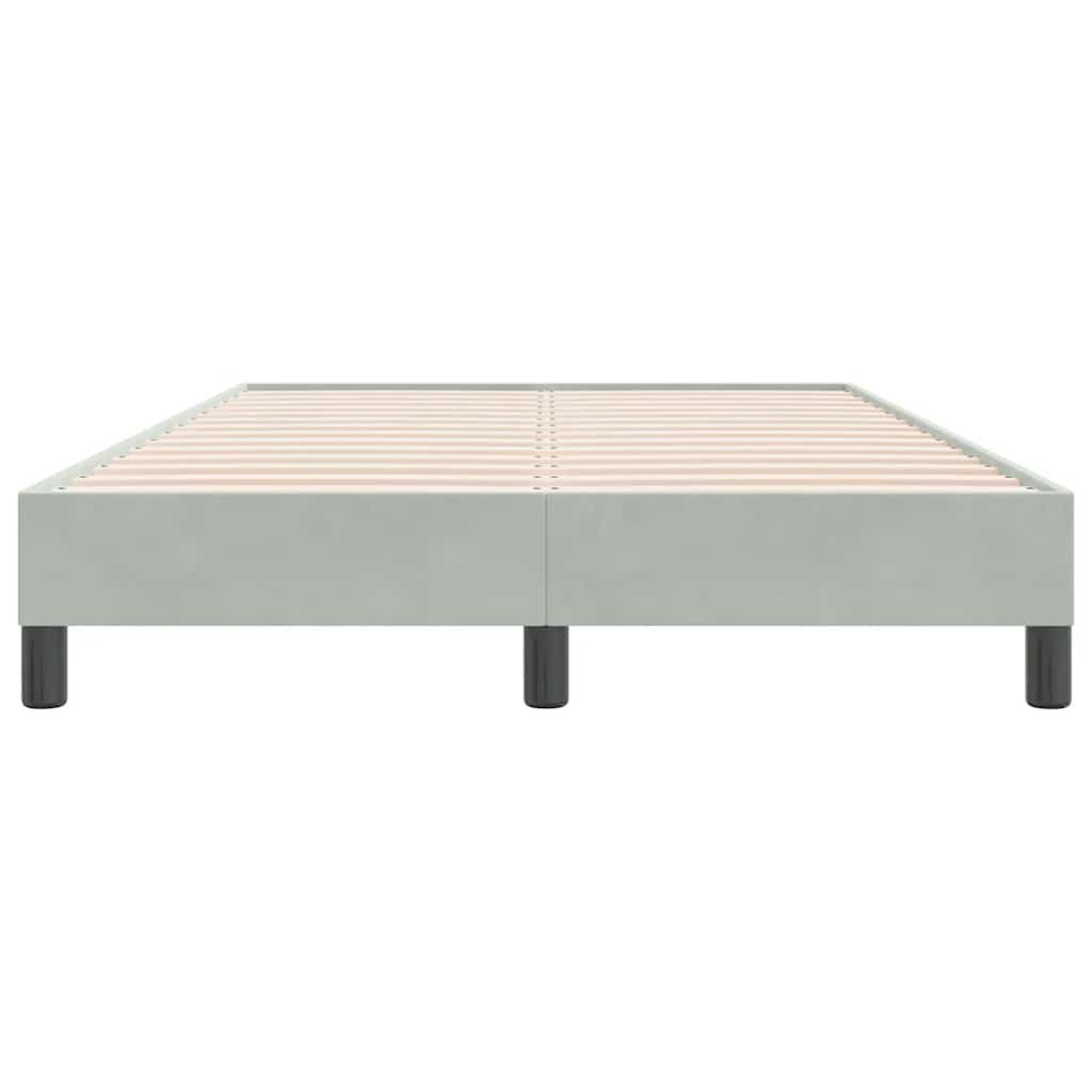 kontinentalseng uden madras 120x220 cm fløjl lysegrå