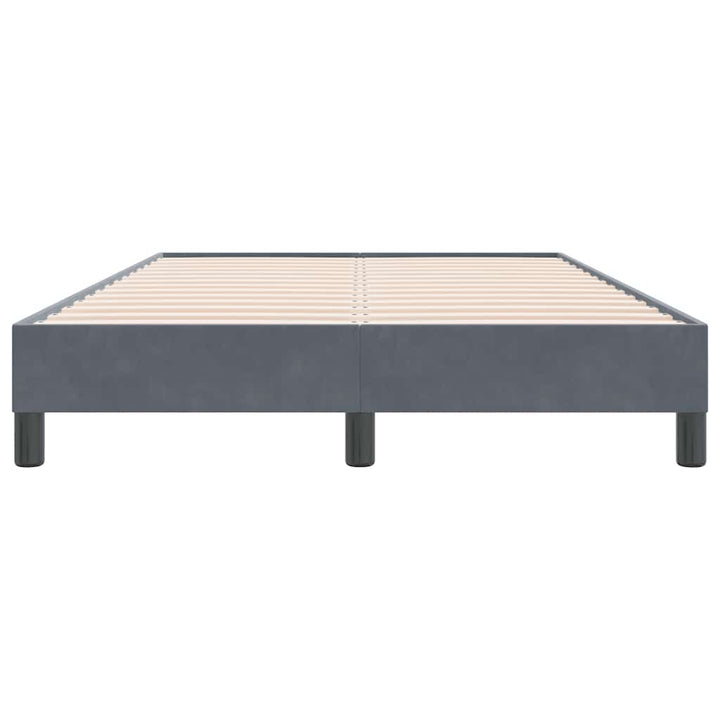 kontinentalseng uden madras 120x220 cm fløjl mørkegrå