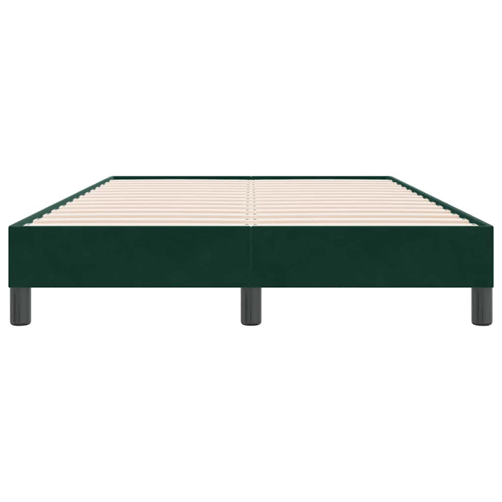 kontinentalseng uden madras 120x220 cm fløjl mørkegrøn