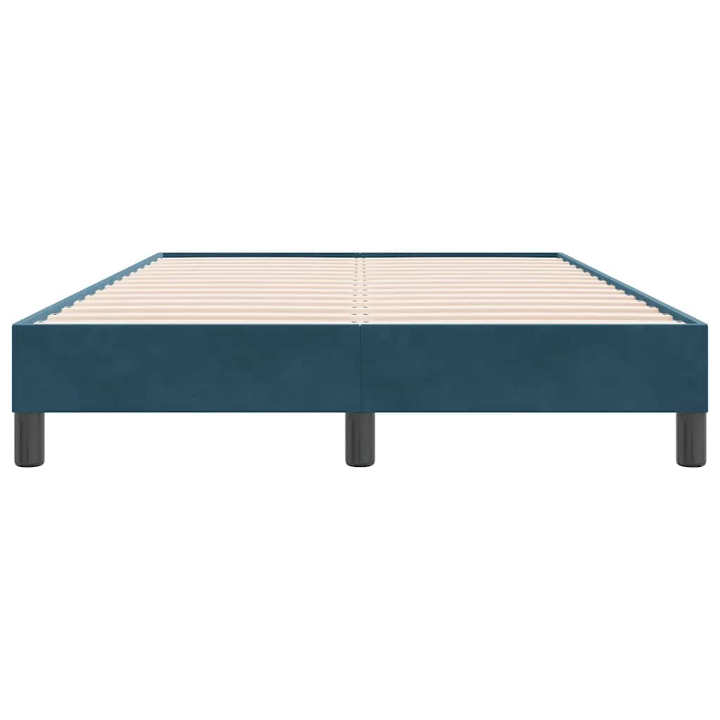 kontinentalseng uden madras 120x220 cm fløjl mørkeblå