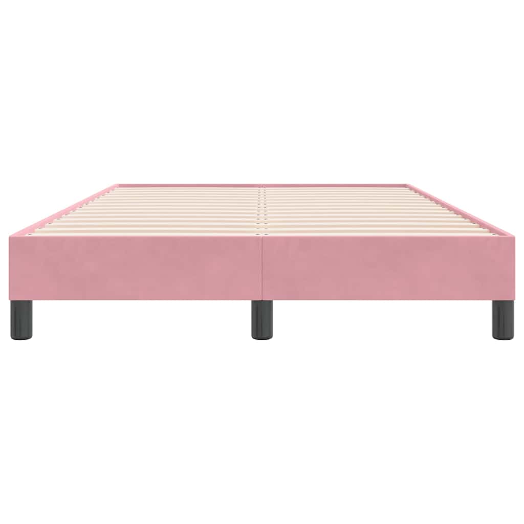 kontinentalseng uden madras 120x220 cm fløjl lyserød