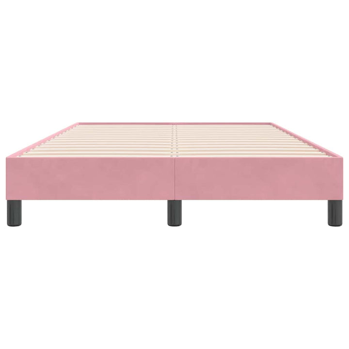 kontinentalseng uden madras 120x220 cm fløjl lyserød
