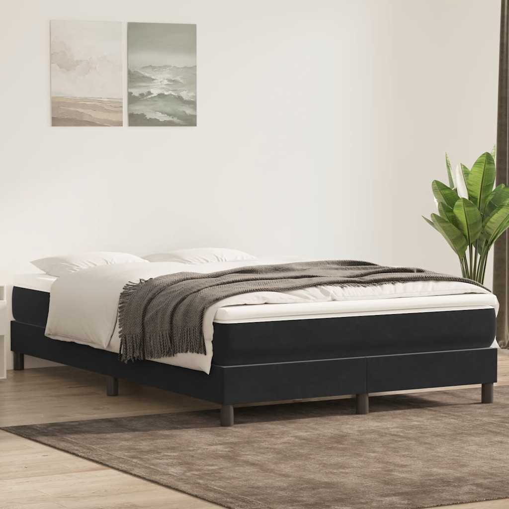 kontinentalseng uden madras 160x220 cm fløjl sort