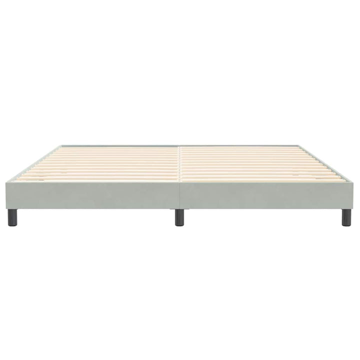 kontinentalseng uden madras 200x220 cm fløjl lysegrå