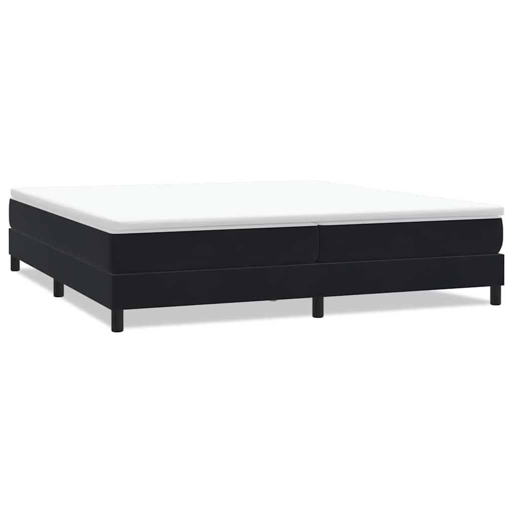 kontinentalseng uden madras 200x220 cm fløjl sort