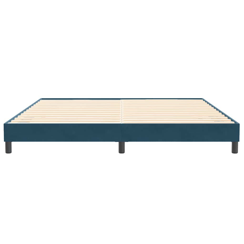 kontinentalseng uden madras 200x220 cm fløjl mørkeblå