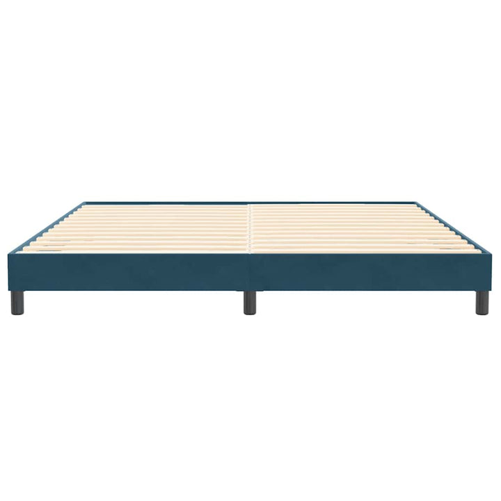 kontinentalseng uden madras 200x220 cm fløjl mørkeblå