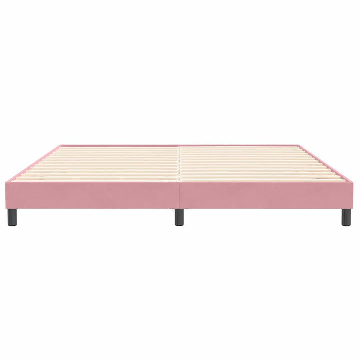 kontinentalseng uden madras 200x220 cm fløjl lyserød