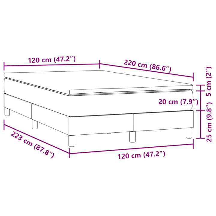kontinentalseng med madras 120x220 cm velour lyserød