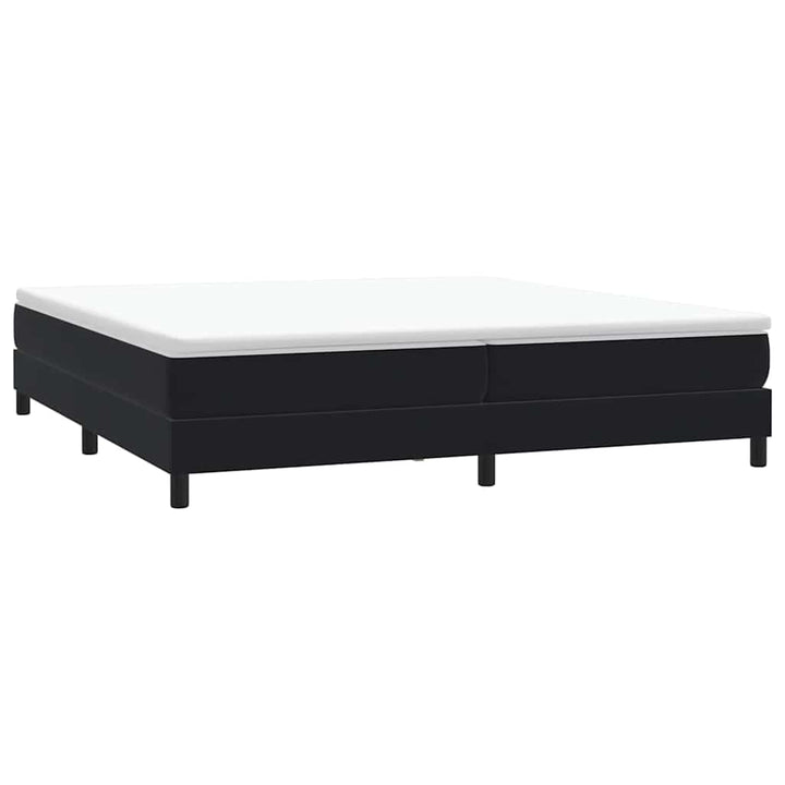 kontinentalseng med madras 200x220 cm fløjl sort