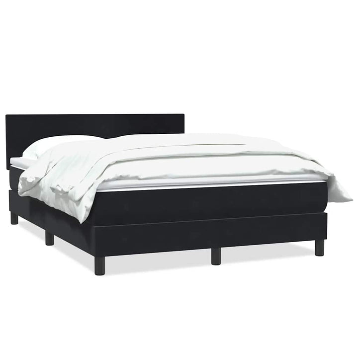kontinentalseng med madras 160x210 cm fløjl sort