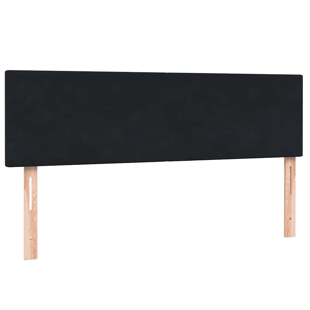 kontinentalseng med madras 160x210 cm fløjl sort