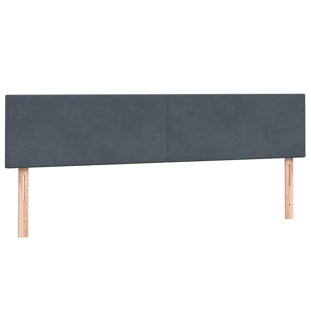 kontinentalseng med madras 180x220 cm fløjl mørkegrå