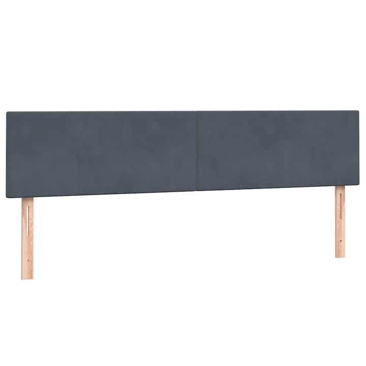 kontinentalseng med madras 180x220 cm fløjl mørkegrå