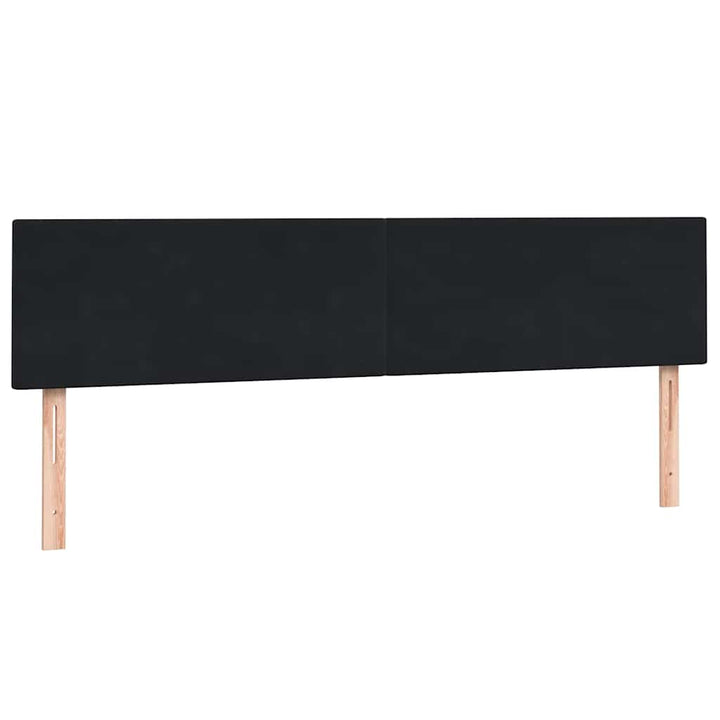 kontinentalseng med madras 200x220 cm fløjl sort