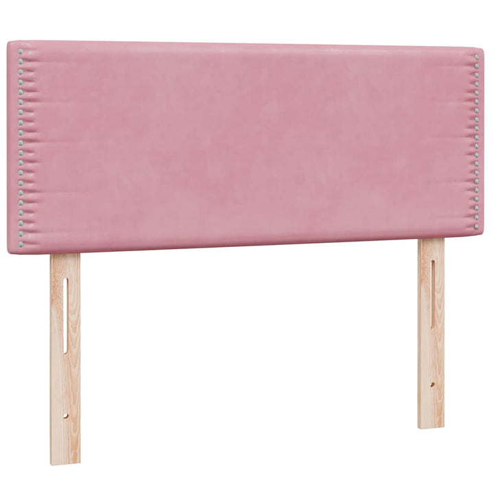 kontinentalseng med madras 120x210 cm fløjl Lyserød