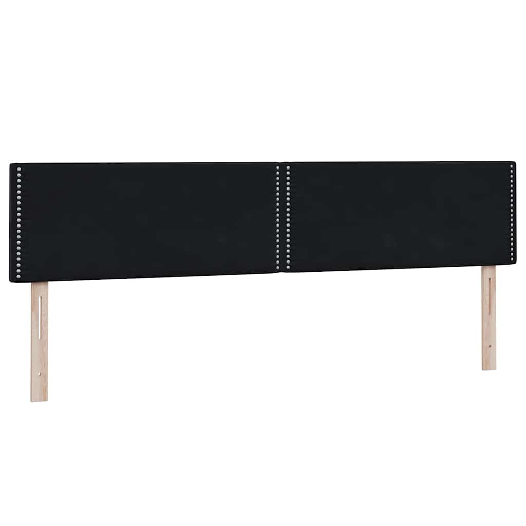 kontinentalseng med madras sort 180x220 cm fløjl