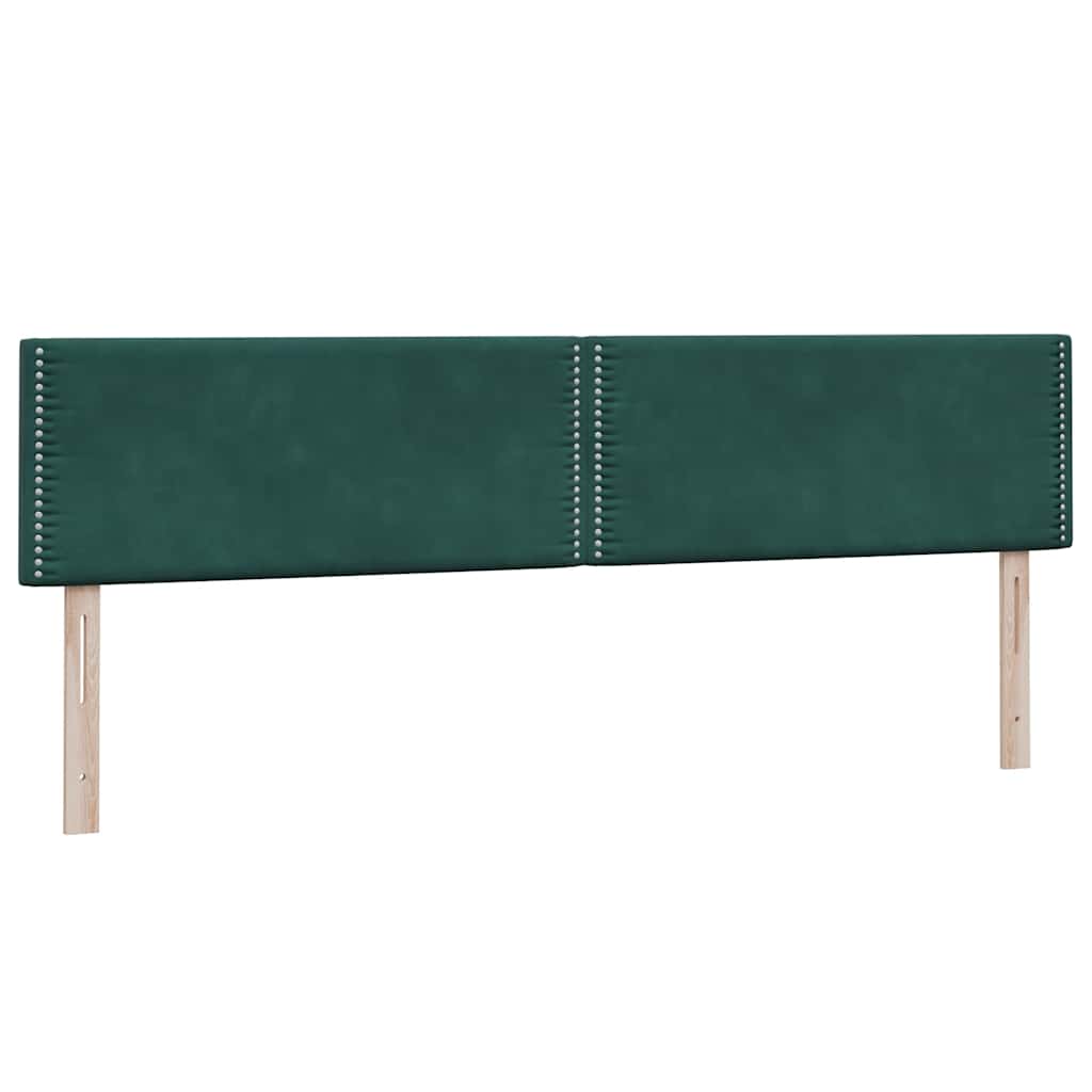 kontinentalseng med madras 180x220 cm fløjl mørkegrøn