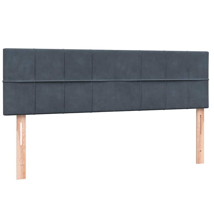 kontinentalseng med madras 160x210 cm fløjl mørkegrå
