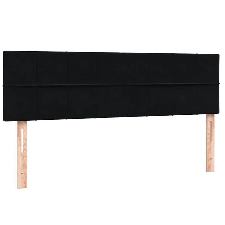 kontinentalseng med madras 160x210 cm fløjl sort