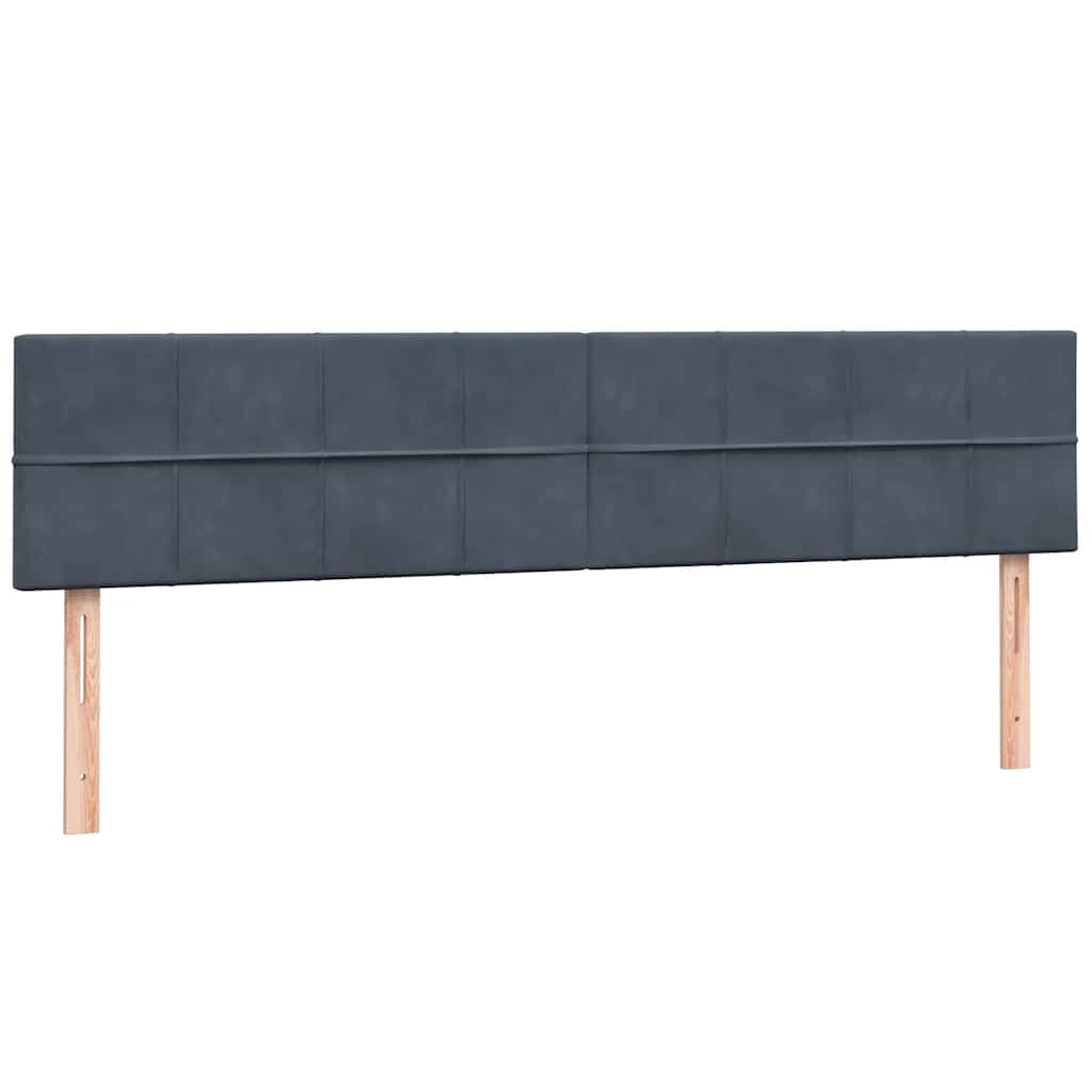 kontinentalseng med madras 180x210 cm fløjl mørkegrå