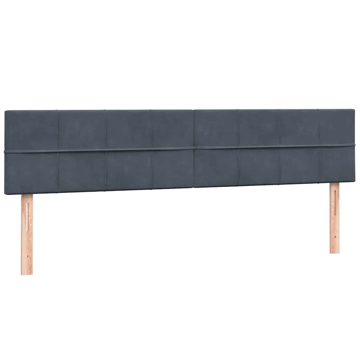 kontinentalseng med madras 180x210 cm fløjl mørkegrå