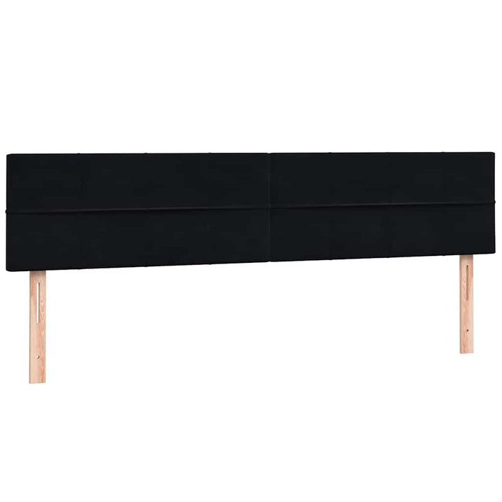 kontinentalseng med madras 200x220 cm fløjl sort