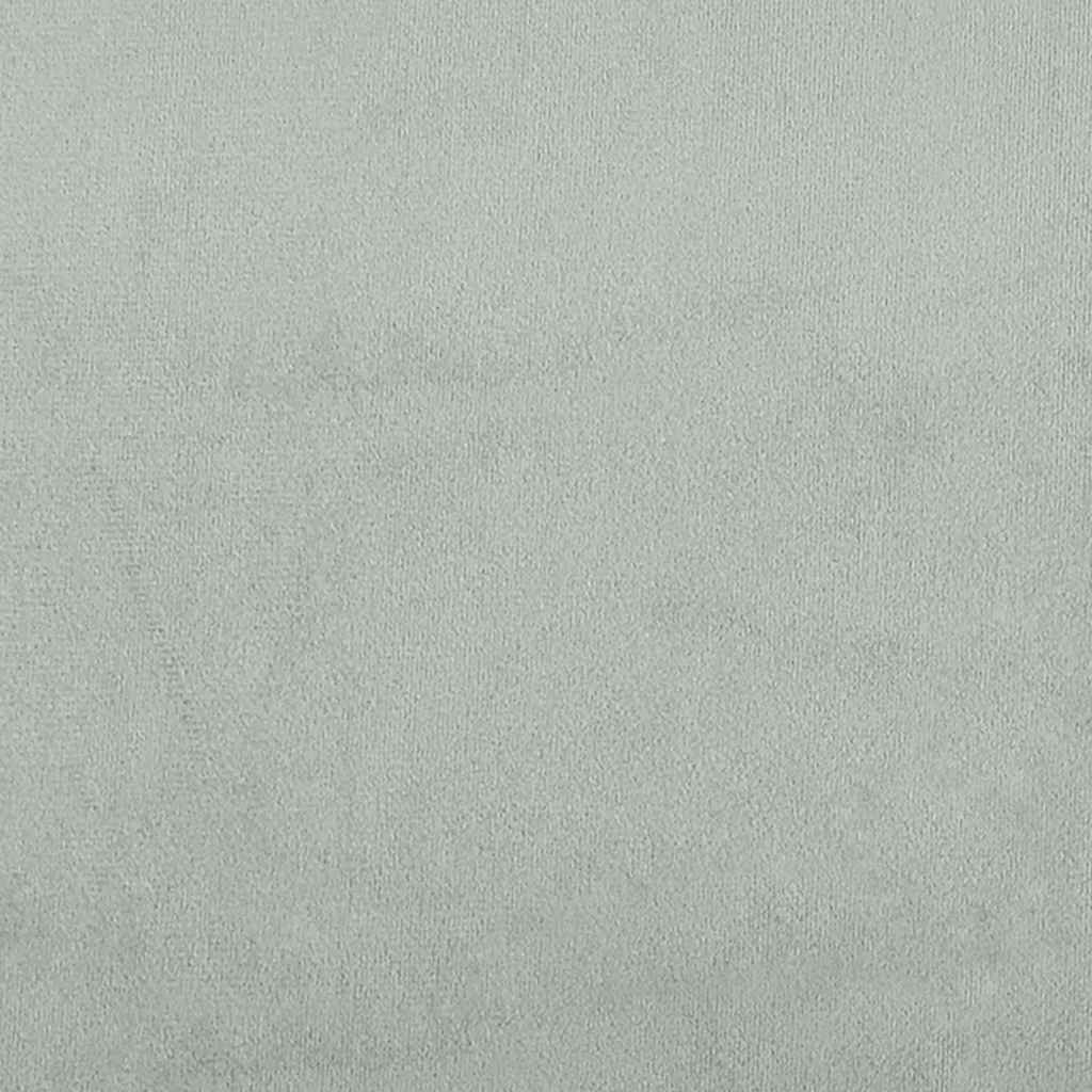 kontinentalseng med madras lysegrå 80x210 cm fløjl