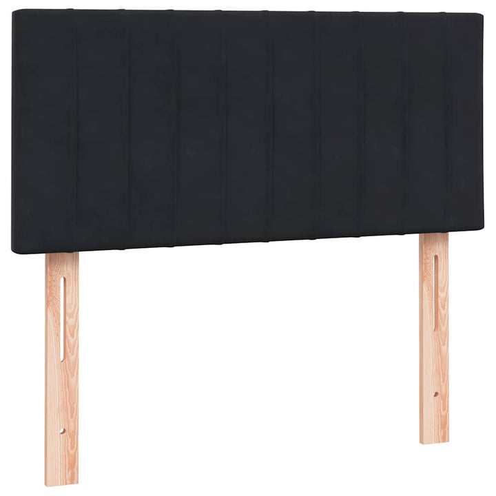 kontinentalseng med madras 90x210 cm fløjl sort
