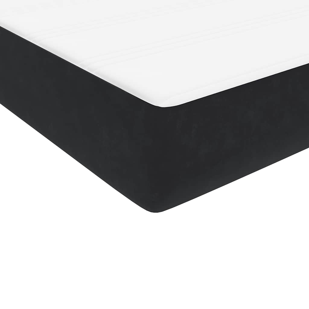kontinentalseng med madras 90x210 cm fløjl sort