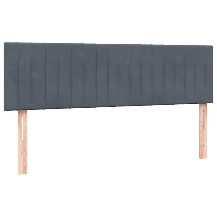 kontinentalseng med madras 160x210 cm fløjl mørkegrå