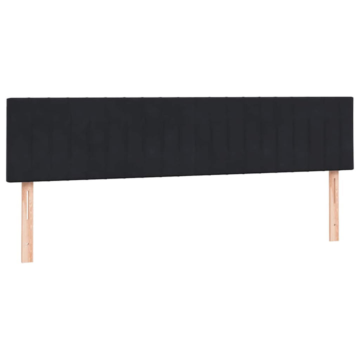 kontinentalseng med madras 200x220 cm fløjl sort