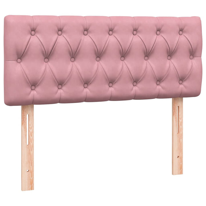 kontinentalseng med madras 120x210 cm fløjl Lyserød