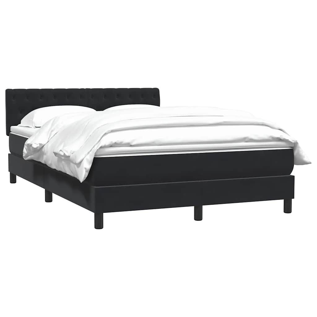kontinentalseng med madras 160x210 cm fløjl sort