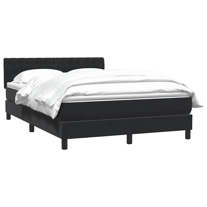 kontinentalseng med madras 160x210 cm fløjl sort
