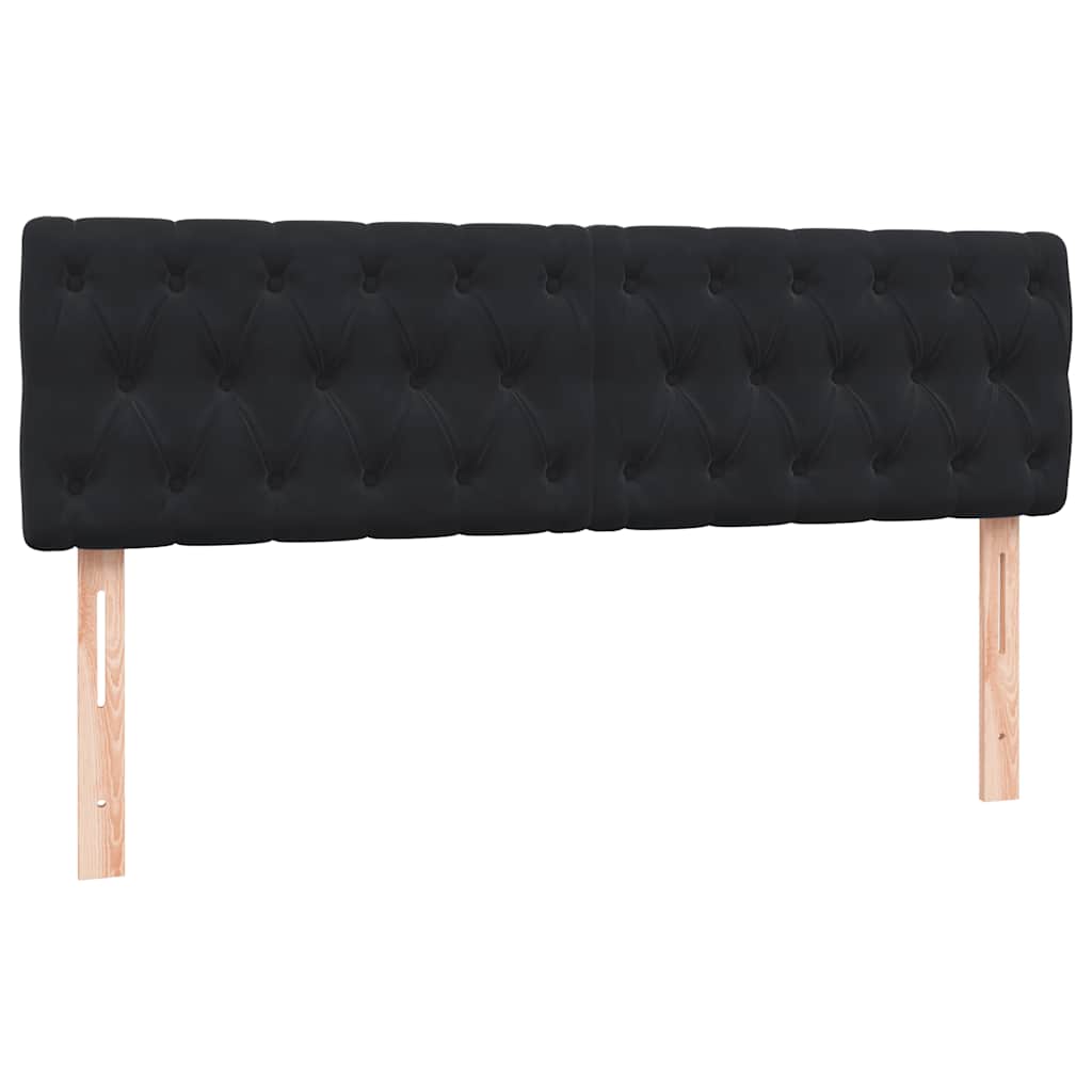 kontinentalseng med madras 160x210 cm fløjl sort