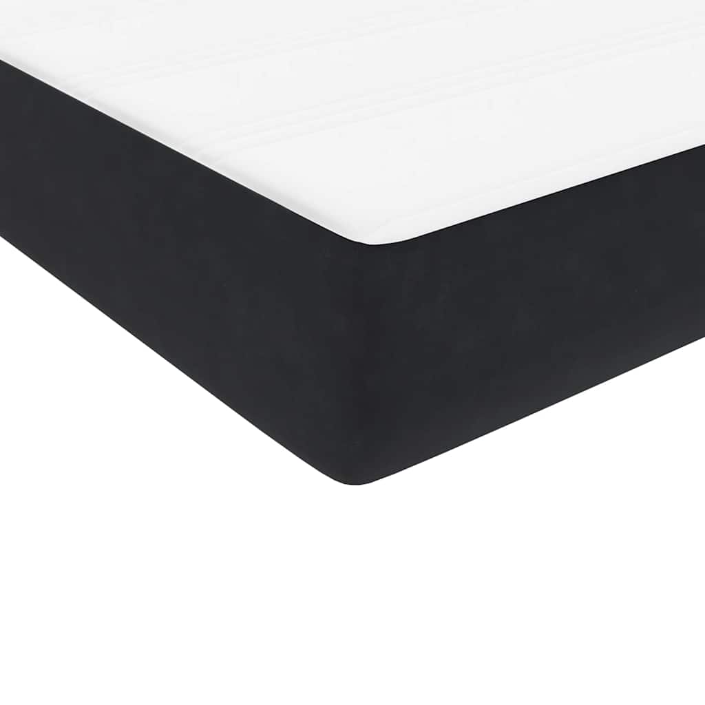 kontinentalseng med madras 160x210 cm fløjl sort