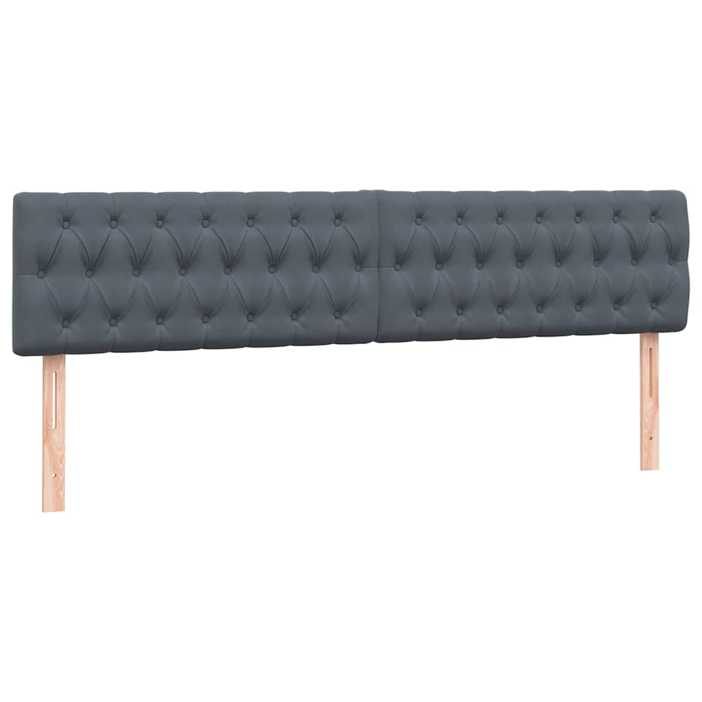 kontinentalseng med madras 180x210 cm fløjl mørkegrå