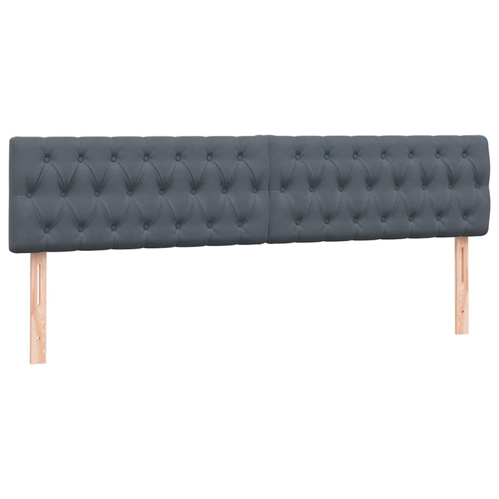 kontinentalseng med madras 180x210 cm fløjl mørkegrå