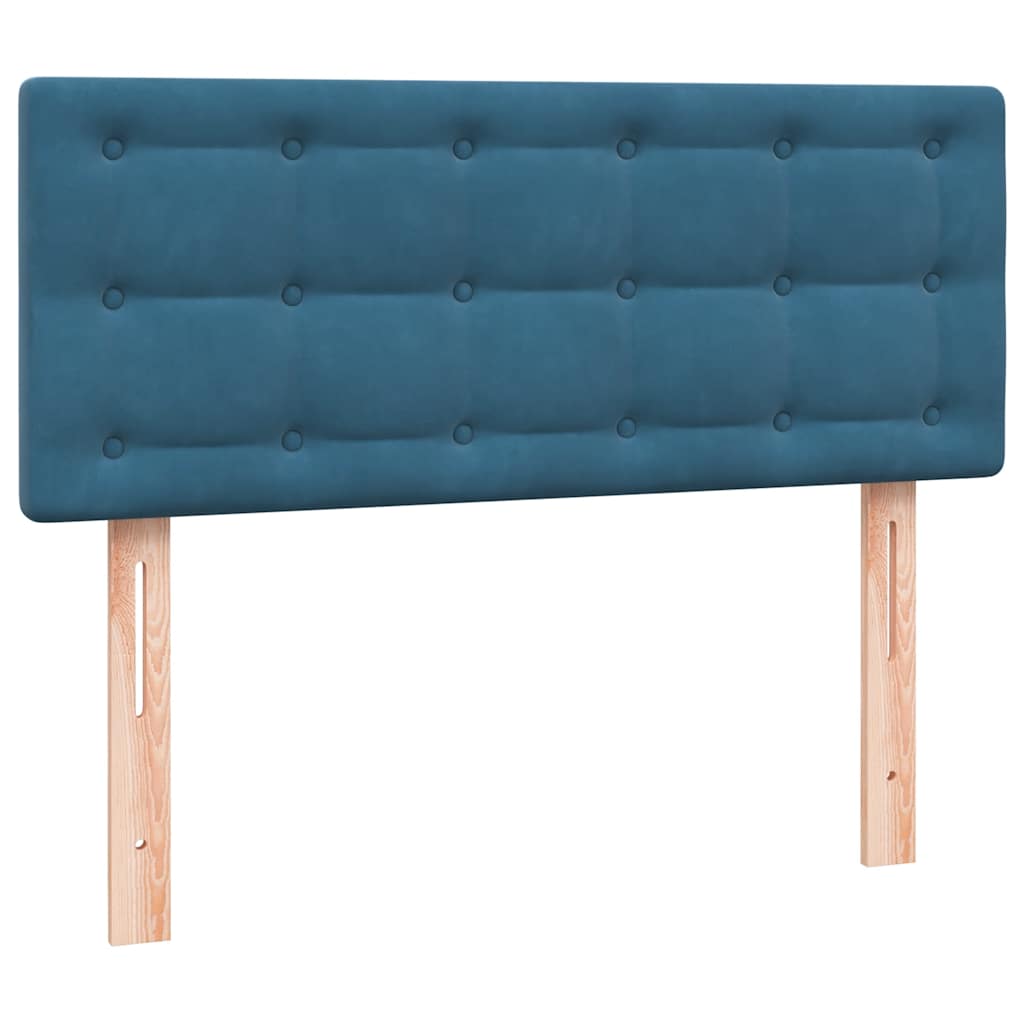 kontinentalseng med madras 120x210 cm fløjl mørkeblå