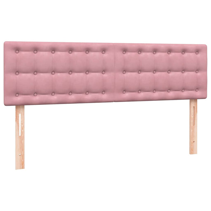 kontinentalseng med madras 160x210 cm fløjl lyserød