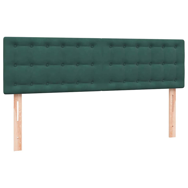 kontinentalseng med madras 160x220 cm fløjl mørkegrøn