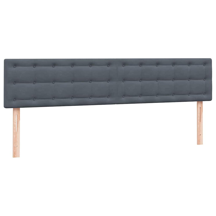 kontinentalseng med madras 180x220 cm fløjl mørkegrå