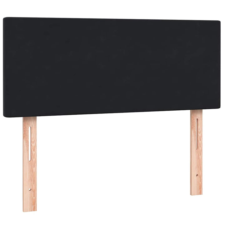 kontinentalseng med madras og LED-lys 120x210 cm fløjl sort