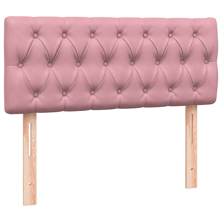 kontinentalseng med madras og LED-lys 120x210 cm fløjl Lyserød