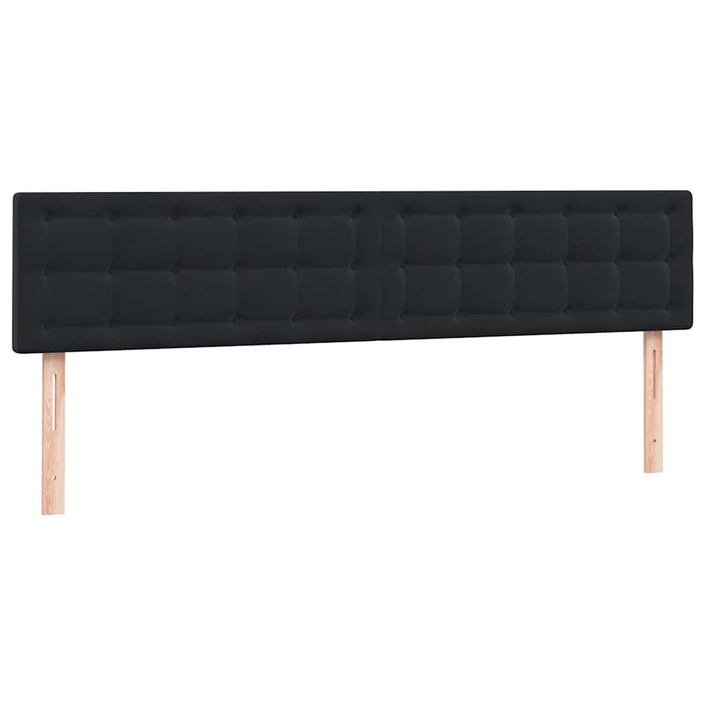 kontinentalseng med madras og LED-lys 200x220 cm fløjl sort