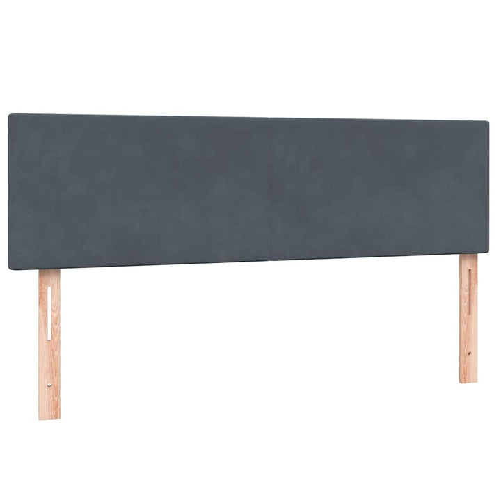 kontinentalseng med madras 160x210 cm fløjl mørkegrå