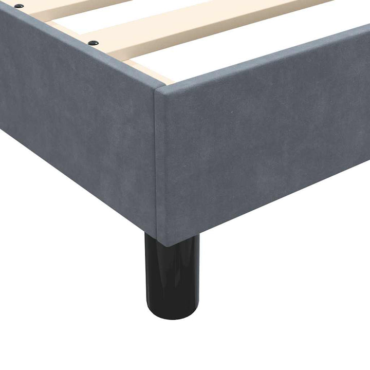 kontinentalseng med madras 160x210 cm fløjl mørkegrå
