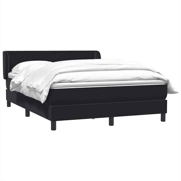 kontinentalseng med madras 160x210 cm fløjl sort